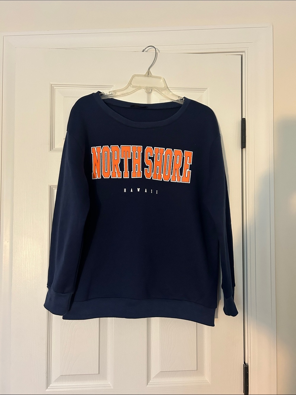 SHEIN Navy Blue North Shore Hawaii Crewneck